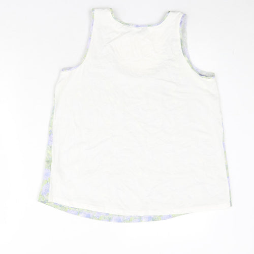 Marks and Spencer Womens Multicoloured Geometric Polyester Basic Tank Size 8 Scoop Neck
