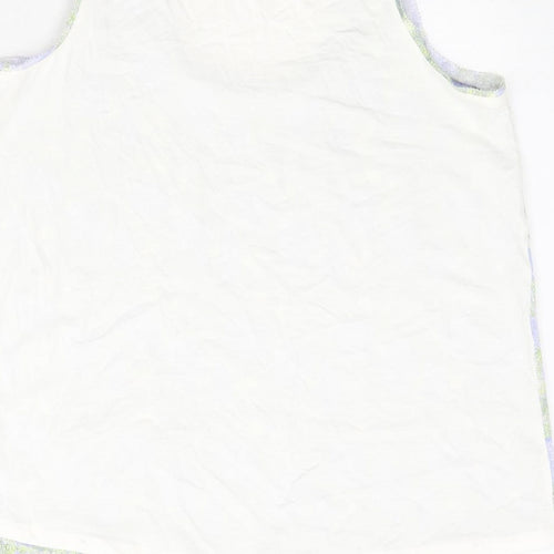 Marks and Spencer Womens Multicoloured Geometric Polyester Basic Tank Size 8 Scoop Neck