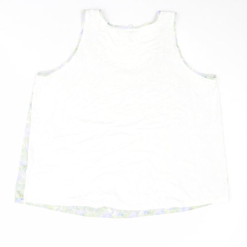 Marks and Spencer Womens Multicoloured Geometric Polyester Basic Tank Size 18 Scoop Neck