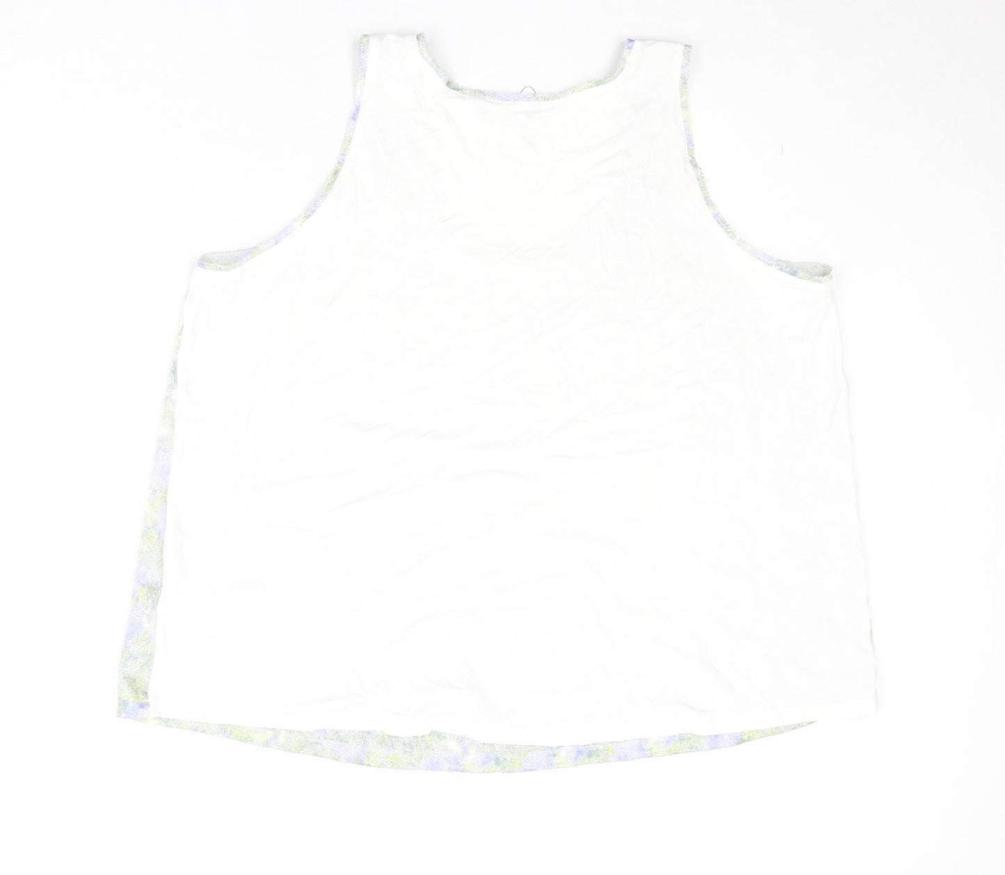 Marks and Spencer Womens Multicoloured Geometric Polyester Basic Tank Size 18 Scoop Neck