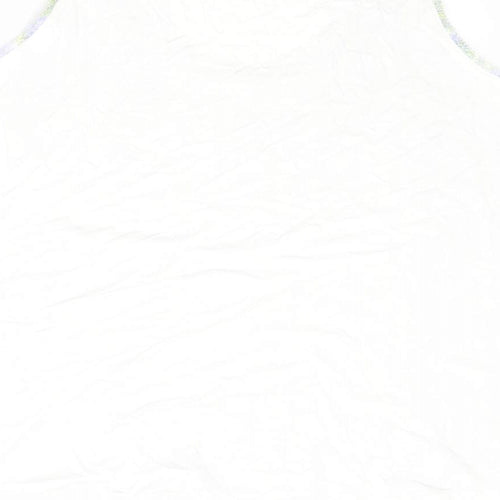 Marks and Spencer Womens Multicoloured Geometric Polyester Basic Tank Size 18 Scoop Neck
