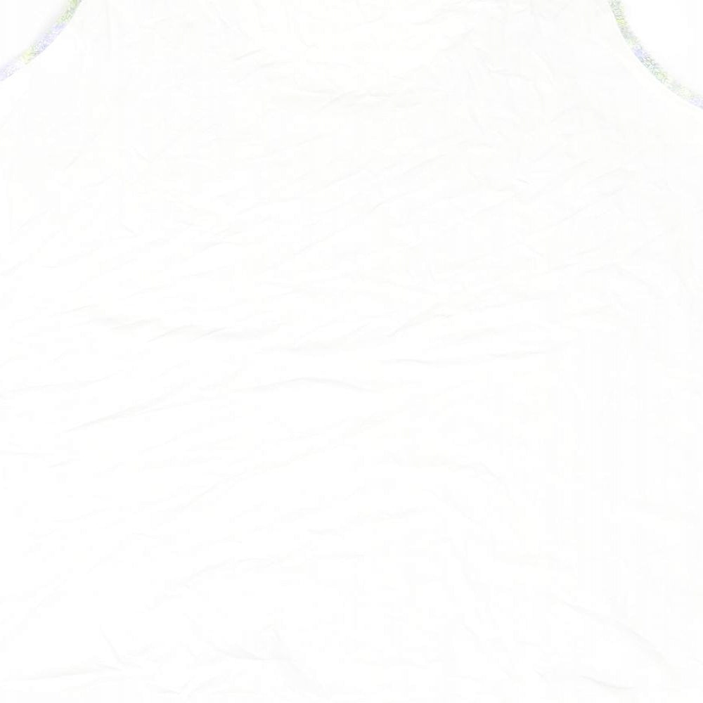 Marks and Spencer Womens Multicoloured Geometric Polyester Basic Tank Size 18 Scoop Neck