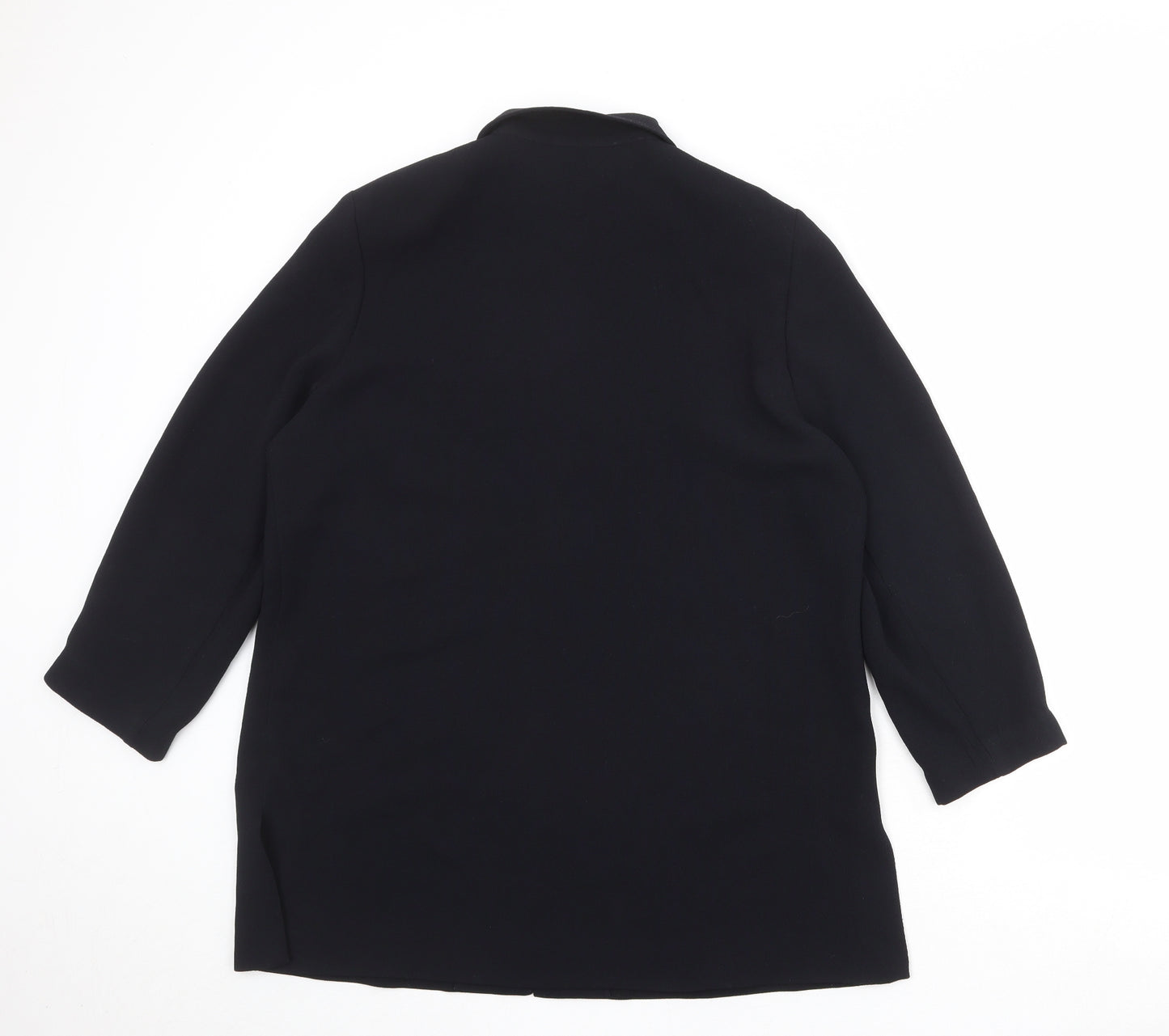 Viyella Womens Black Jacket Size 14 Button