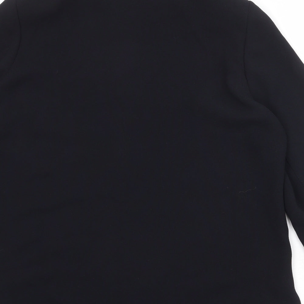 Viyella Womens Black Jacket Size 14 Button