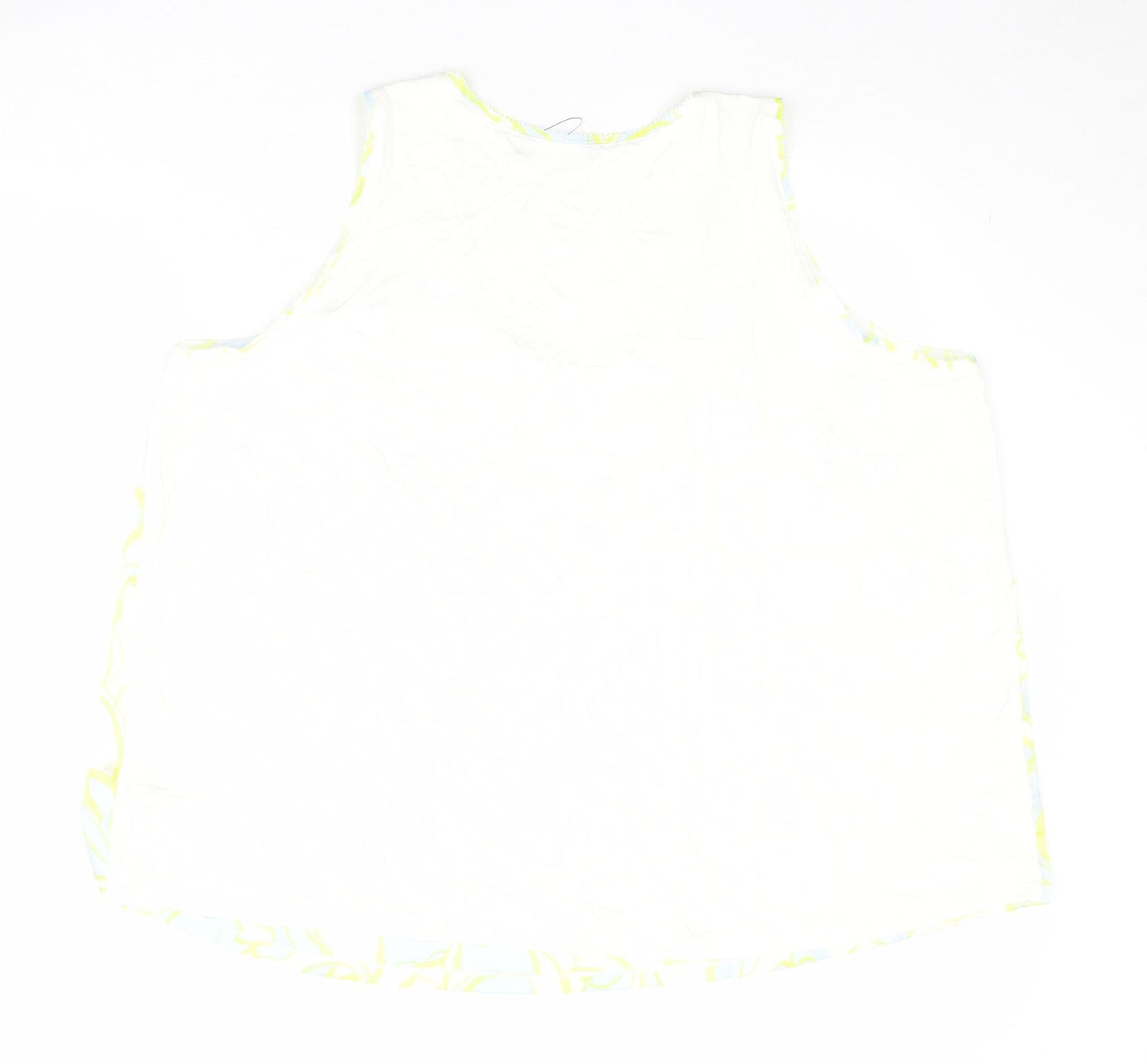 Marks and Spencer Womens Multicoloured Geometric Polyester Basic Tank Size 22 Scoop Neck