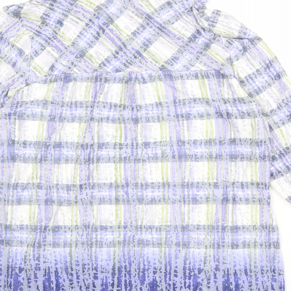 Per Una Womens Multicoloured Geometric Cotton Basic Button-Up Size 20 Collared