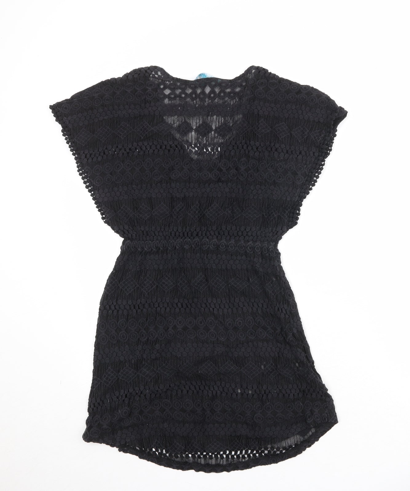 Debenhams Womens Black Cotton A-Line Size 10 V-Neck Pullover