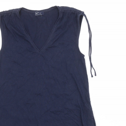 Gap Womens Blue Cotton A-Line Size XS V-Neck Pullover