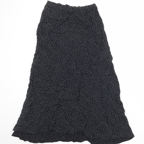 Principles Womens Black Geometric Viscose Swing Skirt Size 14