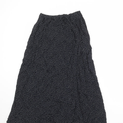 Principles Womens Black Geometric Viscose Swing Skirt Size 14