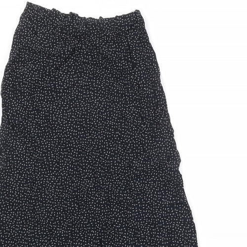 Principles Womens Black Geometric Viscose Swing Skirt Size 14