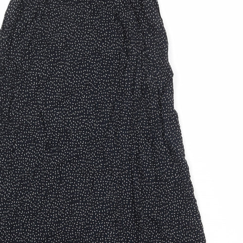 Principles Womens Black Geometric Viscose Swing Skirt Size 14