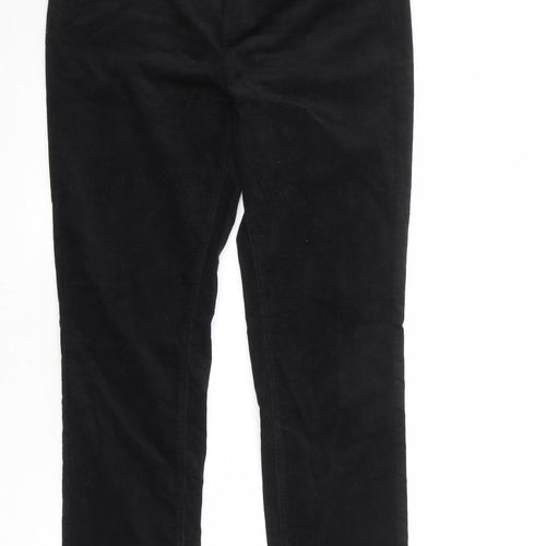 Marks and Spencer Womens Black Cotton Skinny Jeans Size 14 Regular Zip