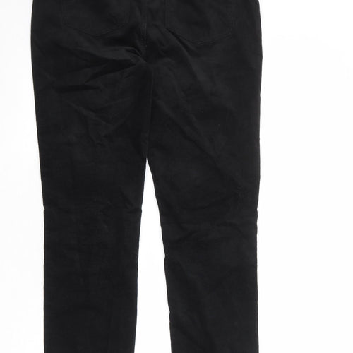 Marks and Spencer Womens Black Cotton Skinny Jeans Size 14 Regular Zip