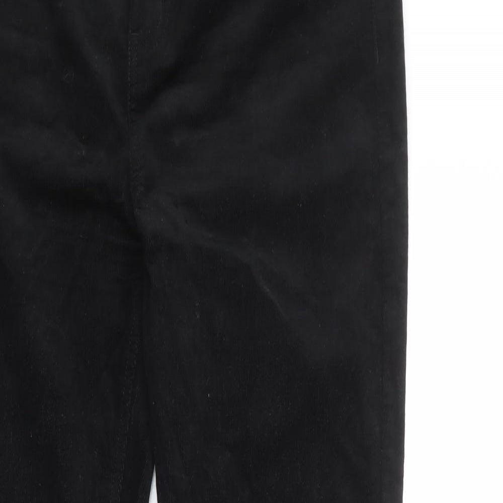 Marks and Spencer Womens Black Cotton Skinny Jeans Size 14 Regular Zip