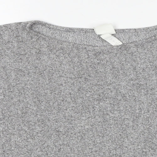 H&M Womens Grey Round Neck Viscose Pullover Jumper Size L