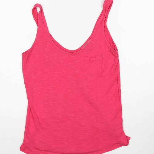 NEXT Womens Pink Viscose Basic Tank Size 8 Scoop Neck
