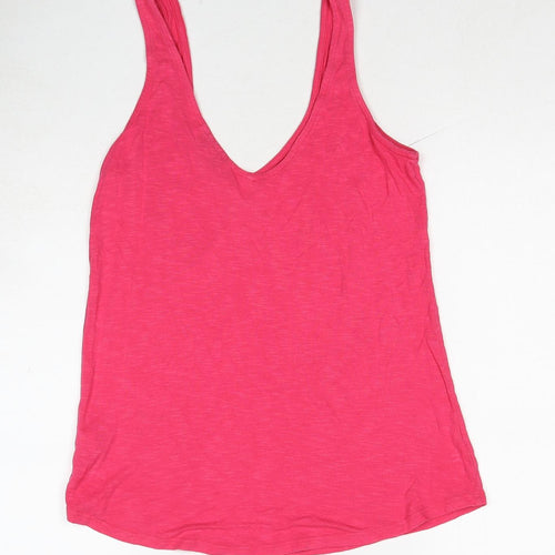 NEXT Womens Pink Viscose Basic Tank Size 8 Scoop Neck