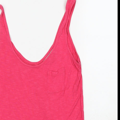 NEXT Womens Pink Viscose Basic Tank Size 8 Scoop Neck