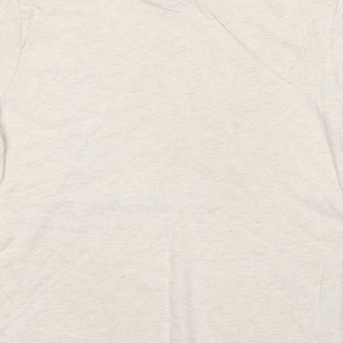 Disney Girls Beige Cotton Basic T-Shirt Size 8-9 Years Round Neck Pullover - Minnie Mouse