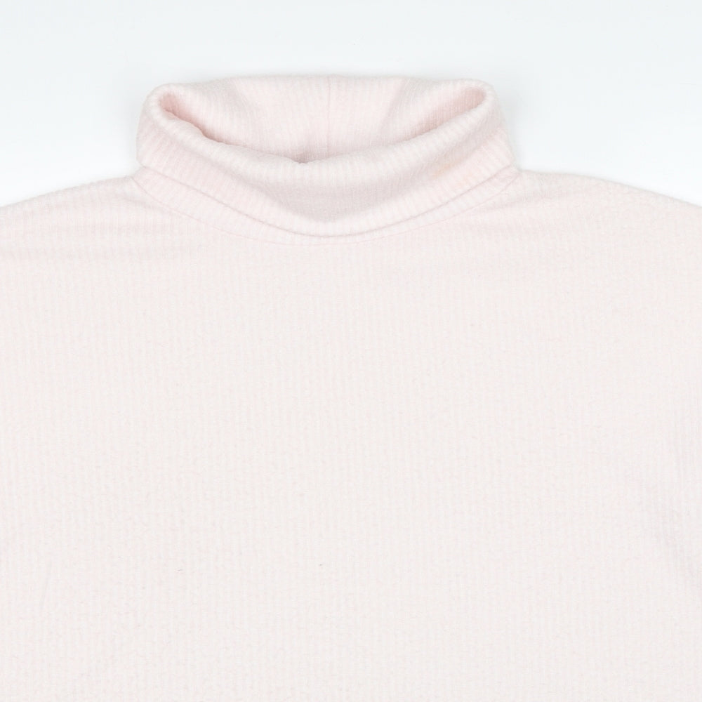 New Look Womens Pink Roll Neck Polyester Pullover Jumper Size L