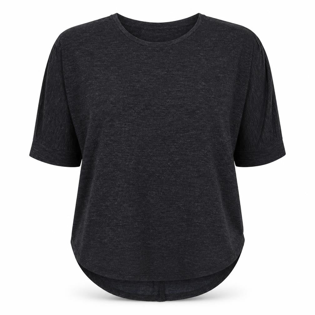 Front view of Next women’s grey polyester basic blouse, size UK 10, round neck
