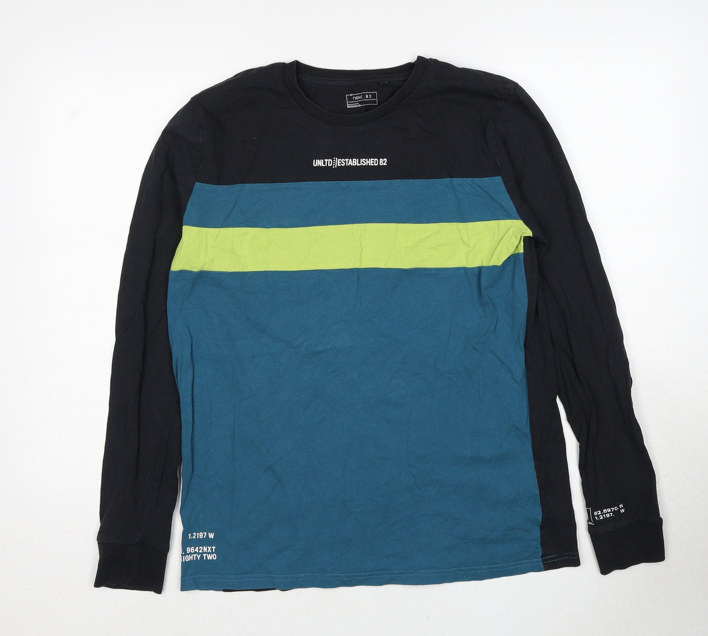 NEXT Boys Multicoloured Colourblock Cotton Pullover Sweatshirt Size 16 Years Pullover