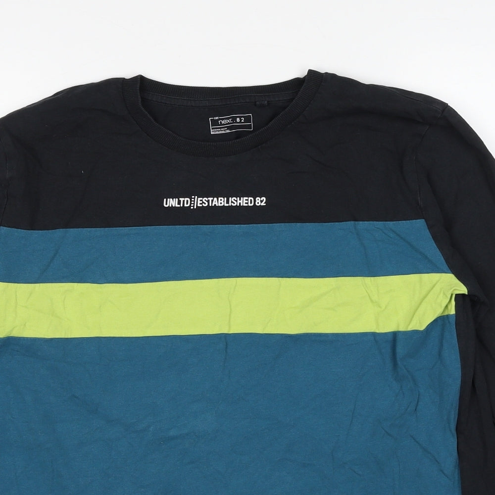 NEXT Boys Multicoloured Colourblock Cotton Pullover Sweatshirt Size 16 Years Pullover