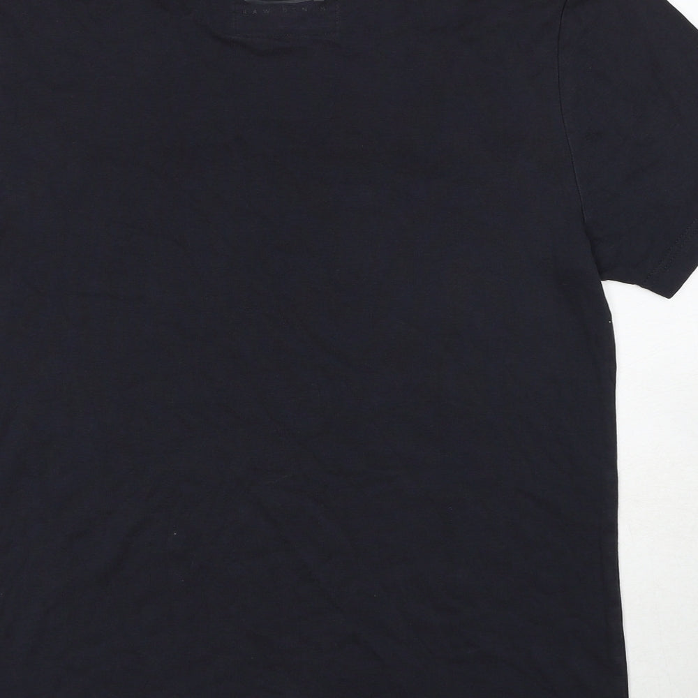 G-Star Mens Black Cotton T-Shirt Size XL Round Neck
