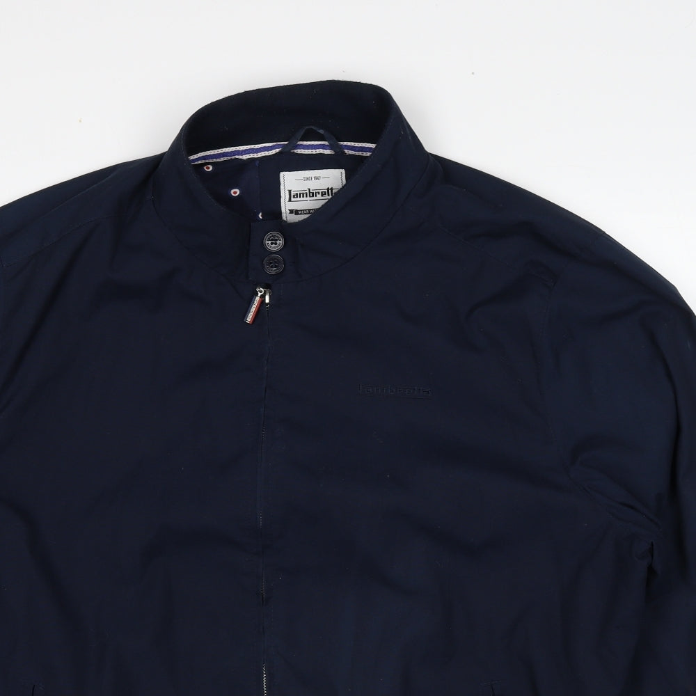 Lambretta Mens Blue Bomber Jacket Jacket Size 3XL Zip