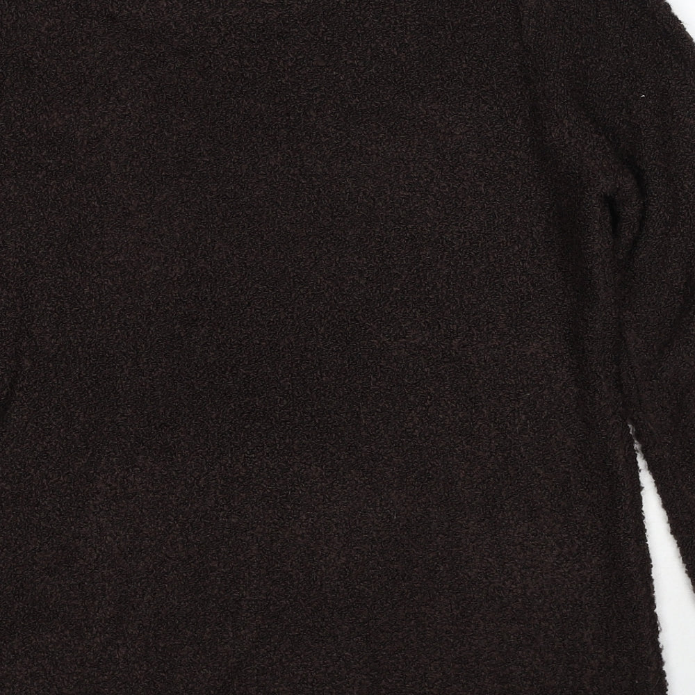 Mud Flower Womens Brown Round Neck Acrylic Pullover Jumper Size M - Size M/L