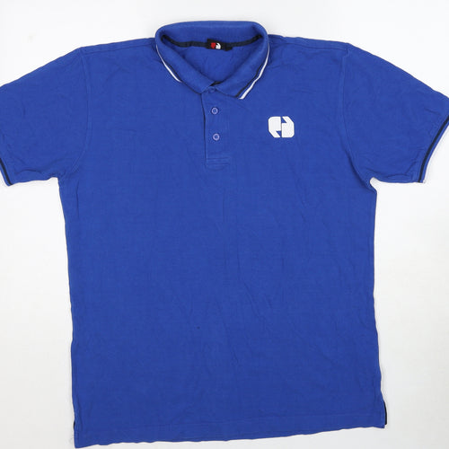 Sneaker Freak Mens Blue Cotton Polo Size M Collared Pullover