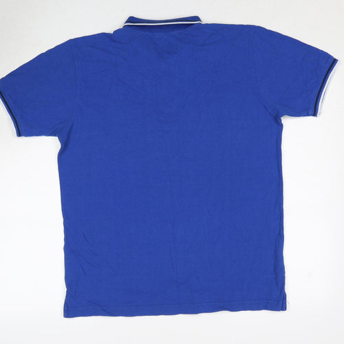Sneaker Freak Mens Blue Cotton Polo Size M Collared Pullover