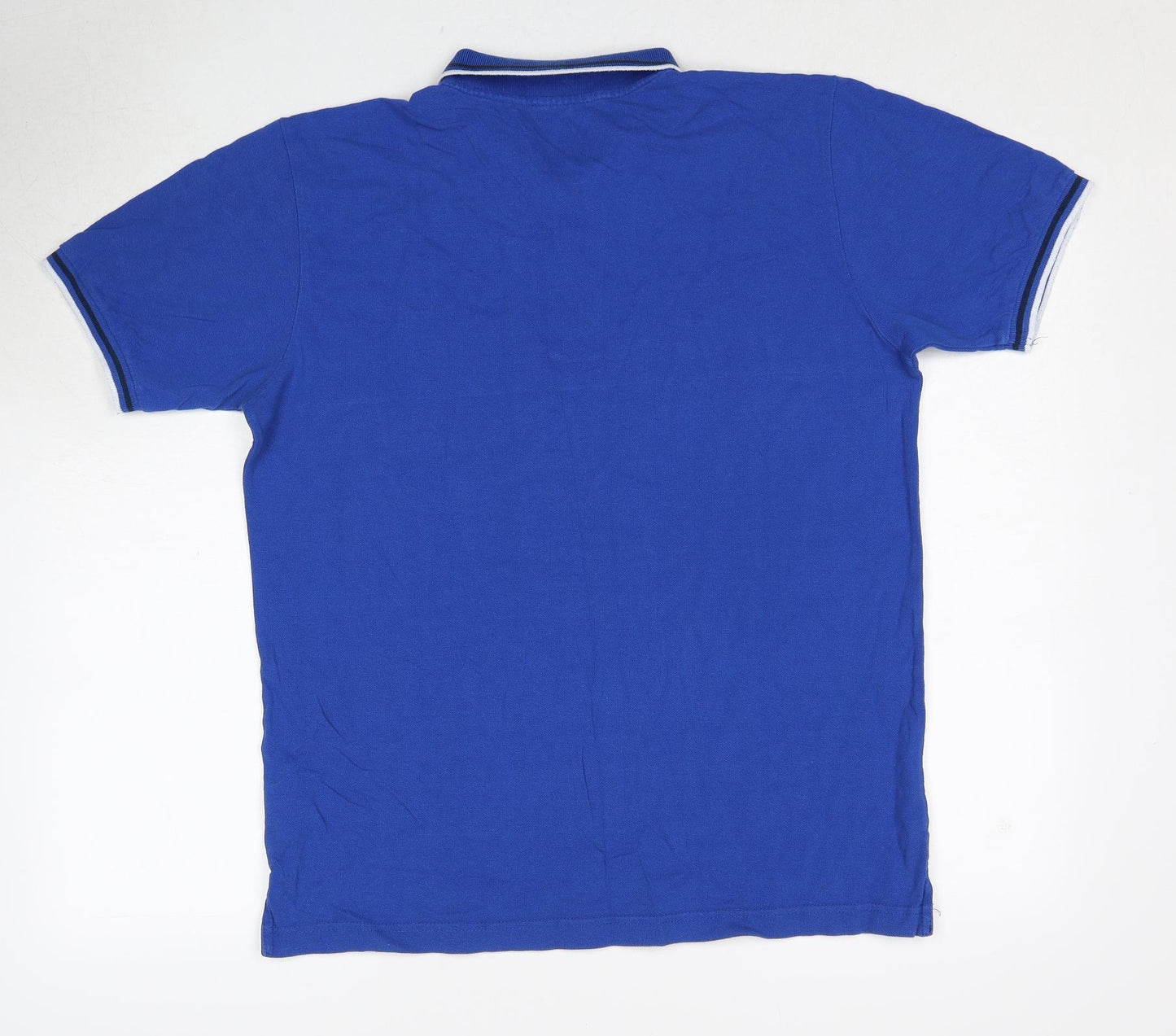 Sneaker Freak Mens Blue Cotton Polo Size M Collared Pullover