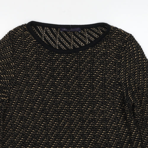 Marks and Spencer Womens Black Round Neck Acrylic Pullover Jumper Size 12