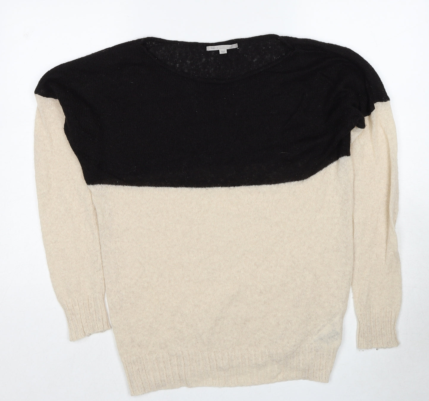 Gap Womens Beige Round Neck Acrylic Pullover Jumper Size M