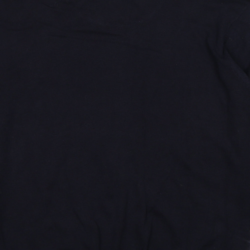 Pierre Cardin Mens Blue Collared Cotton Pullover Jumper Size L Long Sleeve - Shirt Insert