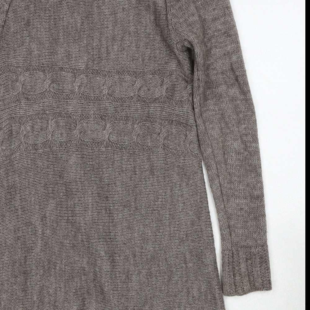 Kaliko Womens Brown V-Neck Polyester Cardigan Jumper Size M