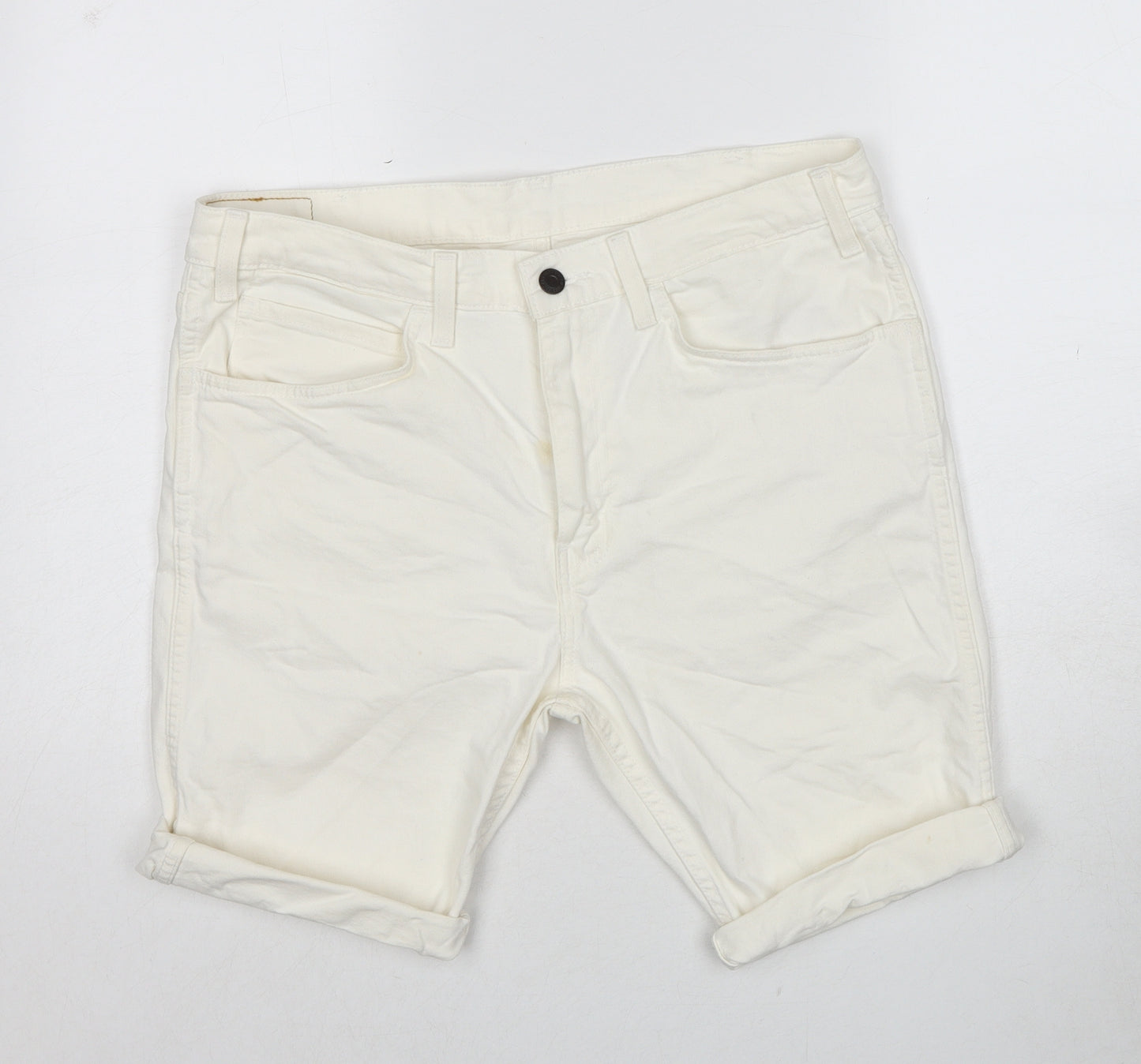Levi's Mens White Cotton Chino Shorts Size 34 in Regular Zip