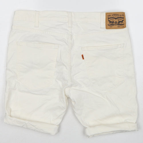 Levi's Mens White Cotton Chino Shorts Size 34 in Regular Zip