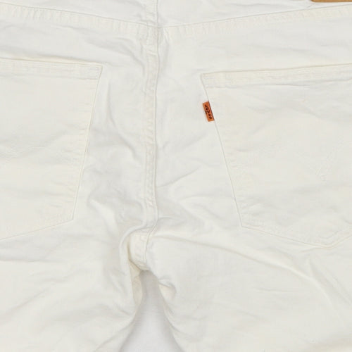 Levi's Mens White Cotton Chino Shorts Size 34 in Regular Zip