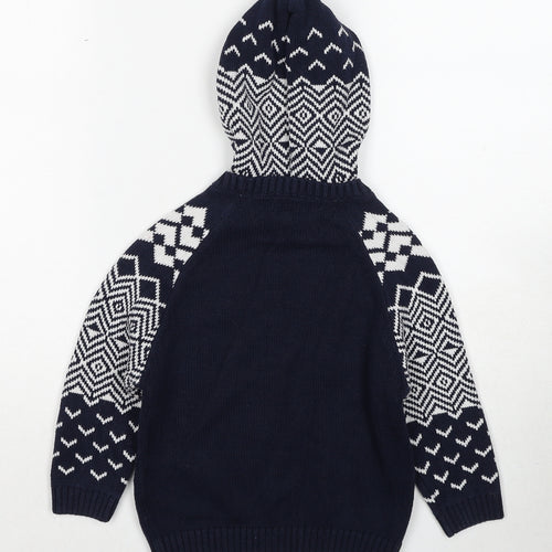 Outfit Boys Blue Round Neck Cotton Pullover Jumper Size 6 Years Pullover - This Dude Loves Xmas