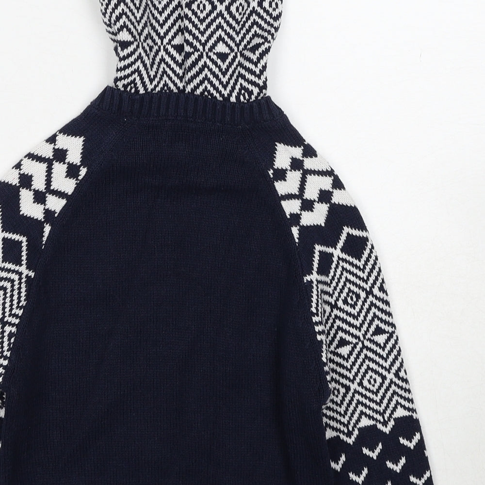 Outfit Boys Blue Round Neck Cotton Pullover Jumper Size 6 Years Pullover - This Dude Loves Xmas