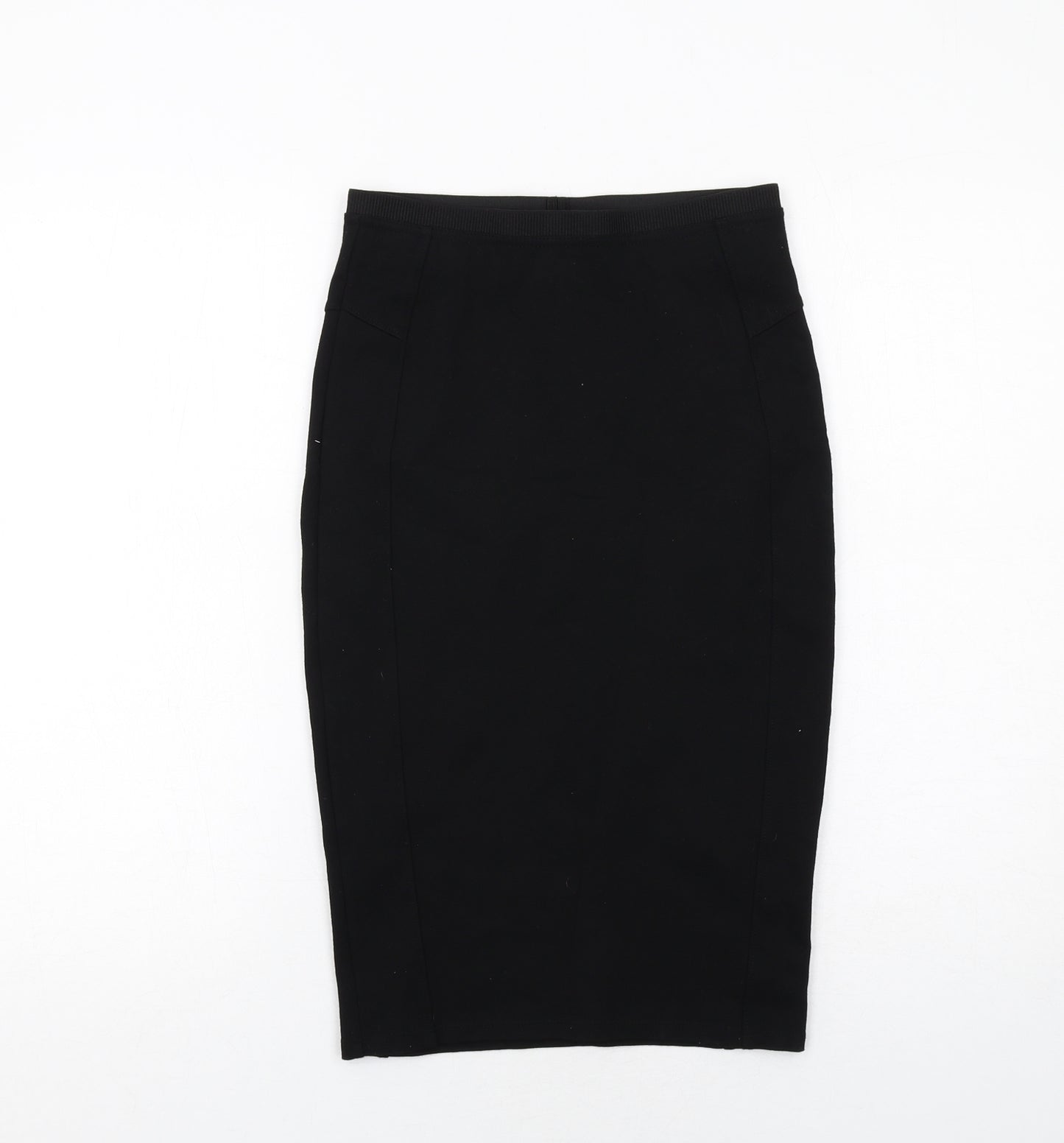 River Island Womens Black Viscose Bandage Skirt Size 8