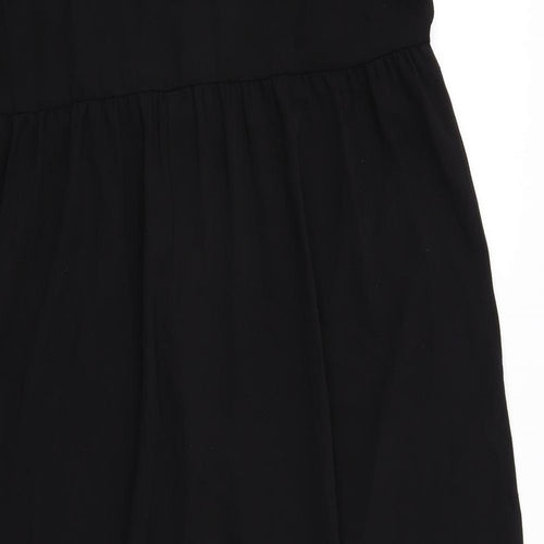 ASOS Womens Black Polyester Jumpsuit One-Piece Size 18 Button