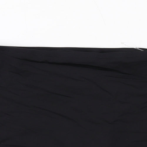 David Luke Womens Black Nylon Mini Skirt Size 14 Regular Pull On