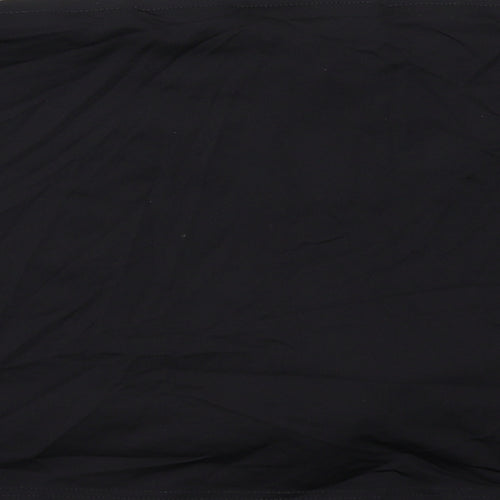 David Luke Womens Black Nylon Mini Skirt Size 14 Regular Pull On