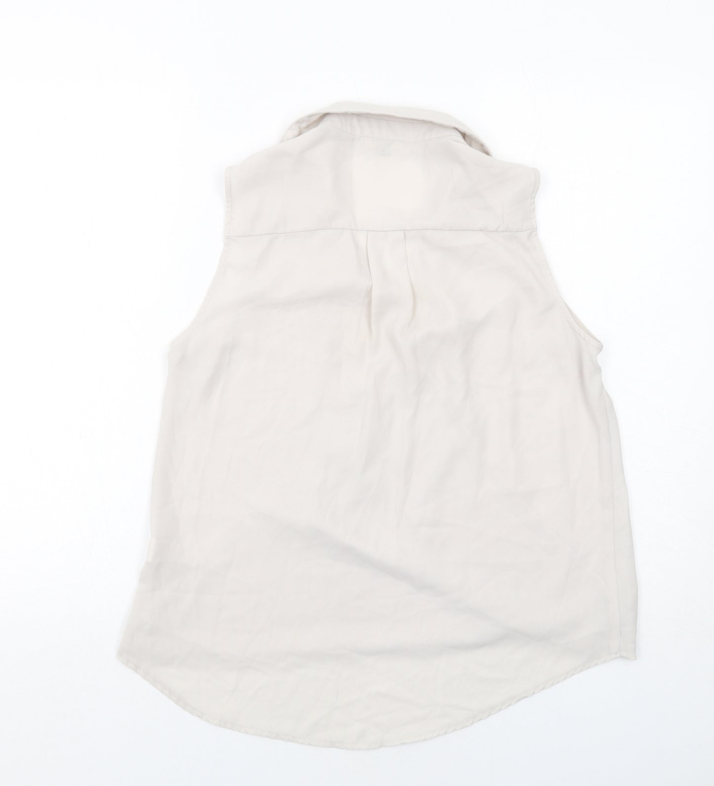 River Island Womens Grey Polyester Basic Tank Size 10 Collared