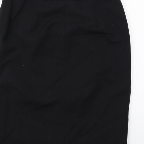 Per Una Womens Black Polyester A-Line Skirt Size 10 Zip