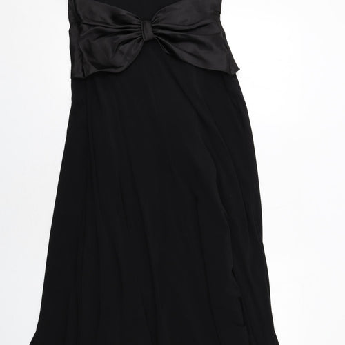 Scott McClintock Womens Black Polyester A-Line Size 12 Sweetheart Zip